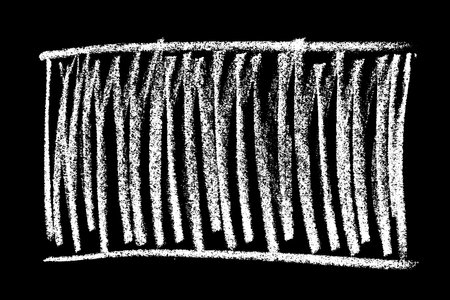 Scribble hand drawn in chalk on black background. Monochrome stain element. digitally generated image. Vector illustration, Eps 10.のイラスト素材