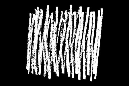 Scribble hand drawn in chalk on black background. Monochrome stain element. digitally generated image. Vector illustration, Eps 10.のイラスト素材