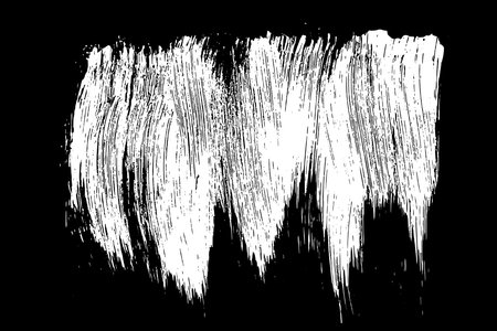 Scribble hand drawn in chalk on black background. Monochrome stain element. digitally generated image. Vector illustration, Eps 10.のイラスト素材