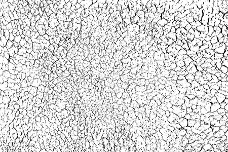 Cracks overlay textured. Distressed black texture. Dark grainy texture on white background. grain noise particles. Rusted white effect. Grunge design elements. Vector illustration, EPS 10.のイラスト素材