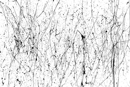 Black paint splatter isolated on white background. Distressed overlay texture. water splash silhouette. Grunge design elements. Vector illustration, EPS 10.のイラスト素材