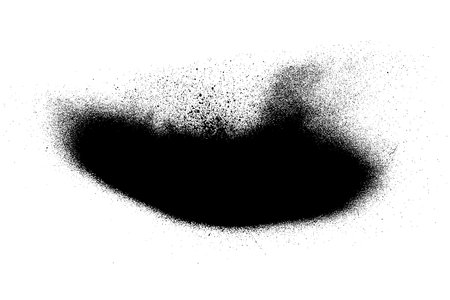 Black grain texture isolated on white background. Dust overlay. Dark noise granules. digitally generated image. vector design elements. Illustration, Eps 10.のイラスト素材