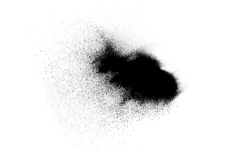 Black grain texture isolated on white background. Dust overlay. Dark noise granules. digitally generated image. vector design elements. Illustration, Eps 10.のイラスト素材