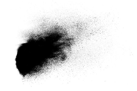 Black grain texture isolated on white background. Dust overlay. Dark noise granules. digitally generated image. vector design elements. Illustration, Eps 10.のイラスト素材