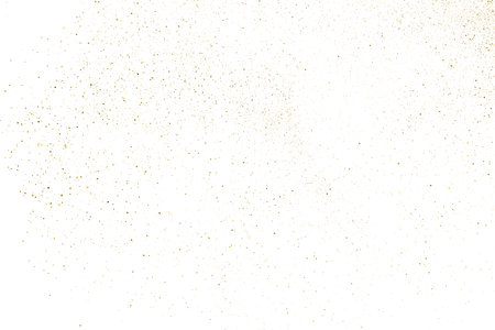Gold Glitter Texture Isolated on White. Amber Particle Color. Celebratory Background. Golden Explosion of Confetti. design element. Digitally Generated Image. Vector illustration, EPS 10.のイラスト素材