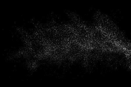 Distressed white grain texture. Dust overlay textured. grain noise particles. Snow effects pack. Rusted black background. Vector illustration, EPS 10.のイラスト素材
