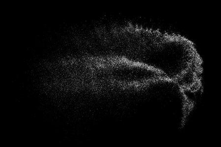 Distressed white grain texture. Dust overlay textured. grain noise particles. Snow effects pack. Rusted black background. Vector illustration, EPS 10.のイラスト素材