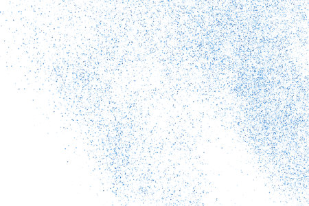 Abstract Splashes Of Water On White Background. Frozen Motion Of Round Drops. Rain, Snow Overlay Texture. Blue Explosion Of Confetti. design element. Vector illustration, EPS 10.のイラスト素材