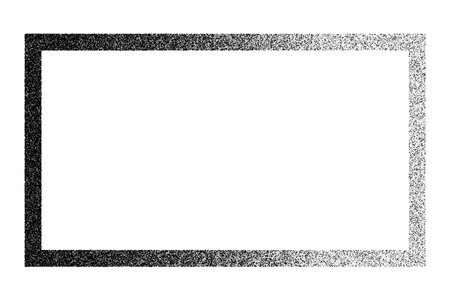 Black abstract frame isolated on white background. Design element with place for text. Texture in grunge style. digitally generated image. Vector illustration, EPS 10.のイラスト素材