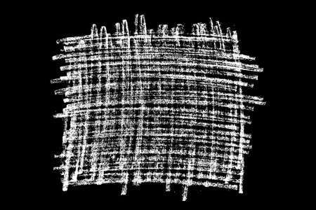Scribble hand drawn in chalk on black background. Monochrome stain element. digitally generated image. Vector illustration, Eps 10.のイラスト素材
