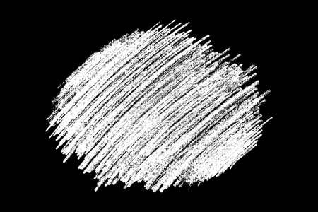 Scribble hand drawn in chalk on black background. Monochrome stain element. digitally generated image. Vector illustration, Eps 10.のイラスト素材