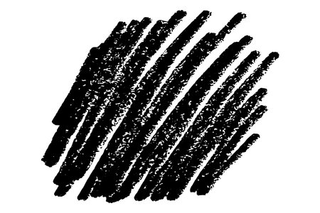 Ink black abstract paint stroke isolated on white background. Vector design elements, illustration, EPS 10.のイラスト素材