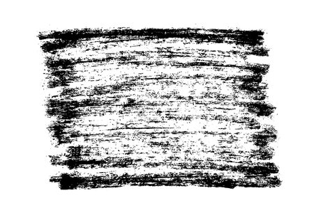Ink black abstract paint stroke isolated on white background. Vector design elements, illustration, EPS 10.のイラスト素材