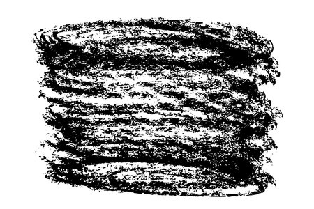 Ink black abstract paint stroke isolated on white background. Vector design elements, illustration, EPS 10.のイラスト素材