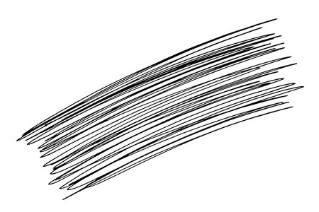 Ink black abstract paint stroke isolated on white background. Vector design elements, illustration, EPS 10.のイラスト素材