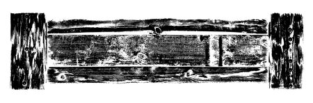 Distressed wood texture. Black grain texture on white background. Dust overlay textured. grain noise particles. long banner. Grunge design elements. Vector illustration, EPS 10.のイラスト素材