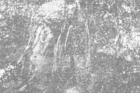 Black Halftone Texture On White Background. Modern Dotted Futuristic Backdrop. Fade Noise Overlay. Digitally Generated Image. Pop Art Style. Vector illustration, Eps 10.のイラスト素材