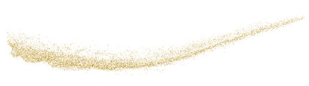 Gold Glitter Texture On White. Horizontal Long Banner For Site. Panoramic Celebratory Background. Golden Explosion Of Confetti. Vector illustration, Eps 10.のイラスト素材
