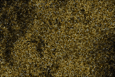 Gold Glitter Halftone Dotted Backdrop. Abstract Circular Retro Pattern. Pop Art Style Background. Golden Explosion Of Confetti. Digitally Generated Image. Vector illustration, Eps 10.のイラスト素材