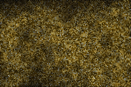 Gold Glitter Halftone Dotted Backdrop. Abstract Circular Retro Pattern. Pop Art Style Background. Golden Explosion Of Confetti. Digitally Generated Image. Vector illustration, Eps 10.のイラスト素材