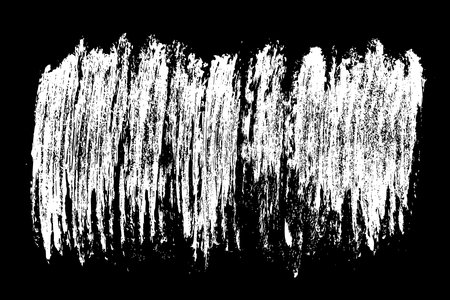 Scribble hand drawn in chalk on black background. Monochrome stain element. digitally generated image. Vector illustration, Eps 10.のイラスト素材