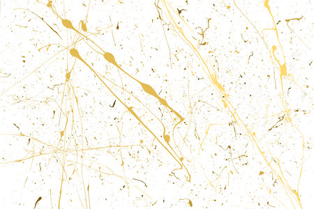 Gold Glitter Texture Isolated on White Background. Golden Splash Silhouette. Amber Particle Color. Sparkles Rain. Vector illustration, Eps 10.のイラスト素材