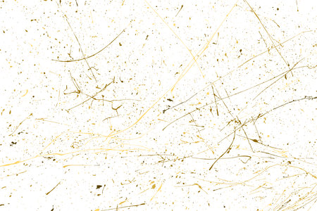Gold Glitter Texture Isolated on White Background. Golden Splash Silhouette. Amber Particle Color. Sparkles Rain. Vector illustration, Eps 10.のイラスト素材