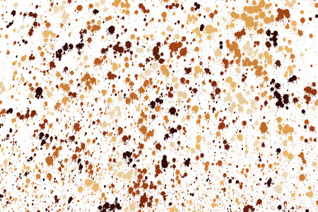 Coffee Color Grain Texture Isolated on White Background. Chocolate Shades Confetti. Brown Particles. Digitally Generated Image. Vector illustration, EPS 10.のイラスト素材