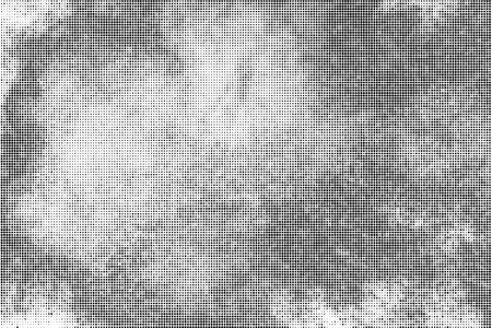 Black Halftone Texture On White Background. Modern Dotted Futuristic Backdrop. Fade Noise Overlay. Digitally Generated Image. Pop Art Style. Vector illustration, Eps 10.のイラスト素材