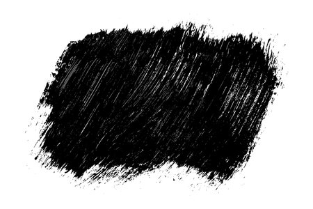 Ink black abstract paint stroke isolated on white background. Vector design elements, illustration, EPS 10.のイラスト素材