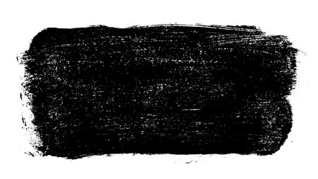 Ink black abstract paint stroke isolated on white background. Vector design elements, illustration, EPS 10.のイラスト素材