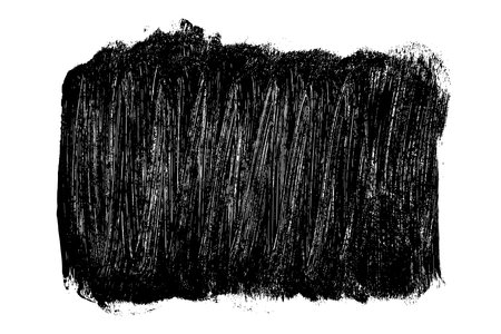 Ink black abstract paint stroke isolated on white background. Vector design elements, illustration, EPS 10.のイラスト素材