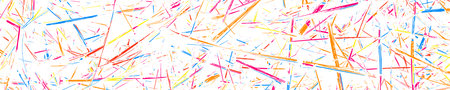 Abstract Explosion Of Confetti. Colorful Grainy Texture Isolated On White. Colored Overlay Elements. panoramic background. Wide horizontal long banner. Vector illustration, Eps 10.のイラスト素材