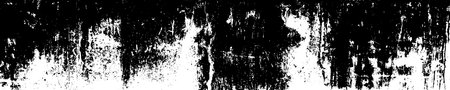 Grunge black texture. Wide horizontal long banner. Dark grain texture on white background. Dust overlay textured. grain noise particles. Rusted white effect. Vector illustration, EPS 10.のイラスト素材