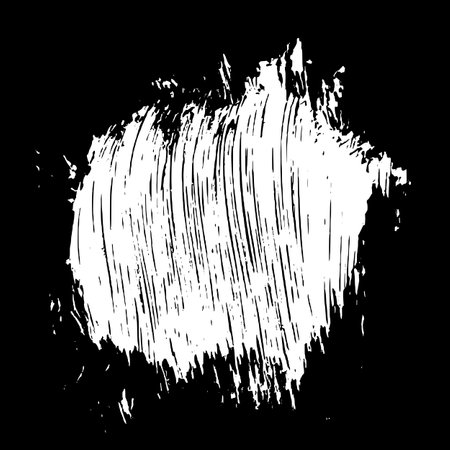 Scribble hand drawn in chalk on black background. Monochrome stain element. digitally generated image. Vector illustration, Eps 10.のイラスト素材