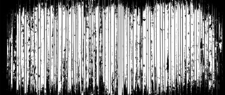 Distressed wood texture. Black grain texture on white background. Wide horizontal long banner. Dust overlay textured. Grunge design elements. Vector illustration, EPS 10.のイラスト素材