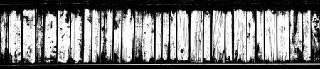Distressed wood texture. Black grain texture on white background. Wide horizontal long banner. Dust overlay textured. Grunge design elements. Vector illustration, EPS 10.のイラスト素材