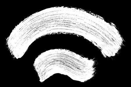 Set of white strokes paint on black background. Pastel smears element. Hand drawn in chalk. Vector illustration, Eps 10.のイラスト素材