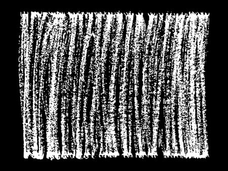 White strokes paint on black background. Pastel smears element. Hand drawn in chalk. Vector illustration, Eps 10.のイラスト素材
