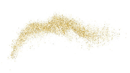 Gold Vector Texture Pattern on White Background. Light Golden Confetti. Yellow Illustration Backdrop. Design Element.のイラスト素材