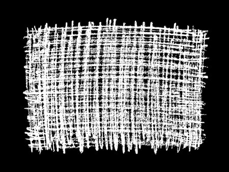 Chalk texture on black background. White brush stroke. Abstract backdrop. Hand drawn drawing. Vector illustration.のイラスト素材