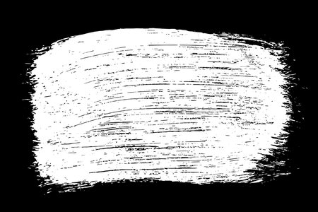 Chalk texture on black background. White brush stroke. Abstract backdrop. Vector illustration.のイラスト素材