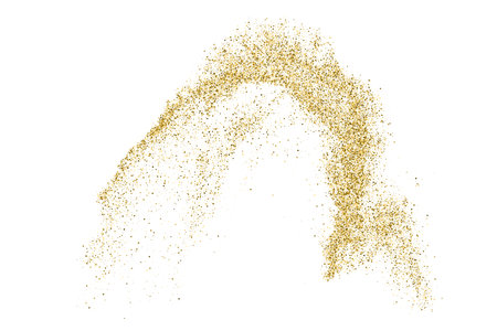 Gold Vector Texture Pattern on White Background. Light Golden Confetti. Yellow Illustration Backdrop. Design Element. eps 10.のイラスト素材