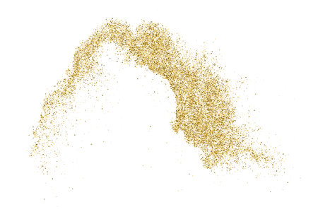 Gold Vector Texture Pattern on White Background. Light Golden Confetti. Yellow Illustration Backdrop. Design Element. eps 10.のイラスト素材