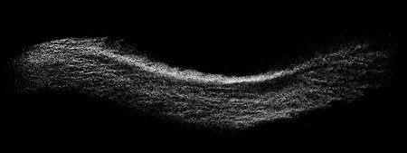 White splash texture overlay. Vector wave on black background. Light pattern textured. Abstract grain noise. Water realistic effect. Illustration, EPS 10.のイラスト素材