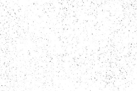 Worn black grunge texture. Dark grainy texture on white background. Dust overlay textured. Grain noise particles. Weathered effect. Torn graininess pattern. Vector illustration, EPS 10.のイラスト素材