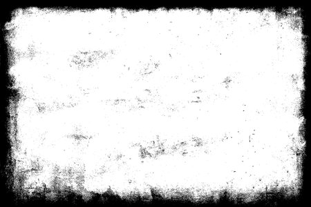 Worn black grunge texture. Dark grainy texture on white background. Dust overlay textured. Grain noise particles. Weathered effect. Torn graininess pattern. Vector illustration, EPS 10.のイラスト素材