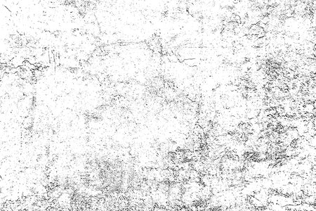 Worn black grunge texture. Dark grainy texture on white background. Dust overlay textured. Grain noise particles. Weathered effect. Torn graininess pattern. Vector illustration, EPS 10.のイラスト素材