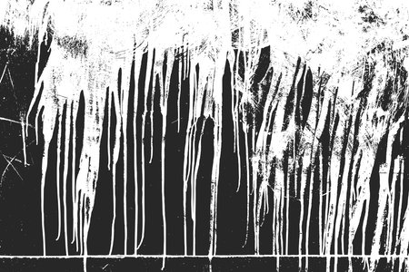 Worn black grunge texture. Dark grainy texture on white background. Dust overlay textured. Grain noise particles. Weathered effect. Torn graininess pattern. Vector illustration, EPS 10.のイラスト素材
