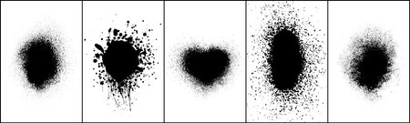 Distressed black texture. Dark grainy texture on white background. Dust overlay textured. Grain noise particles. Rusted white effect. Grunge design elements. Set vector illustration, EPS 10.のイラスト素材